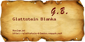 Glattstein Blanka névjegykártya